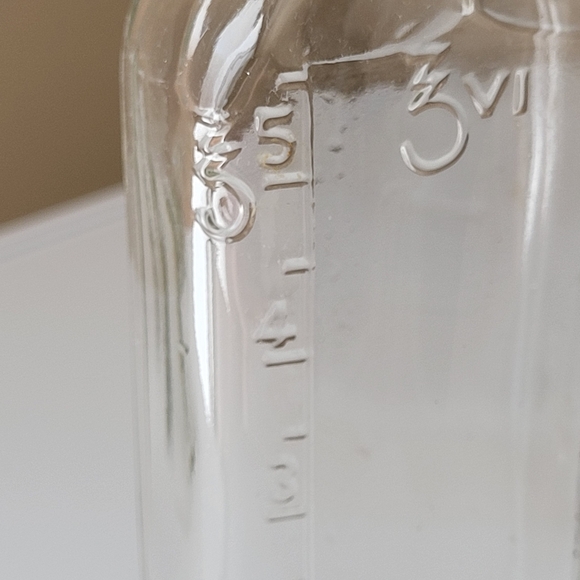 Vintage Antique Rex Oval Clear Glass Prescription Bottle with Cork Stopper - Picture 2 of 16